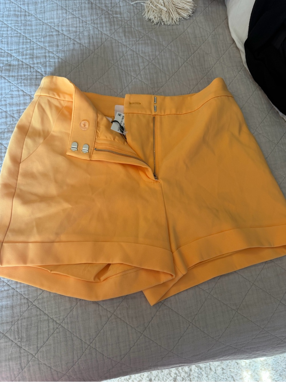 High-Rise Citrus Yellow Tailored Shorts